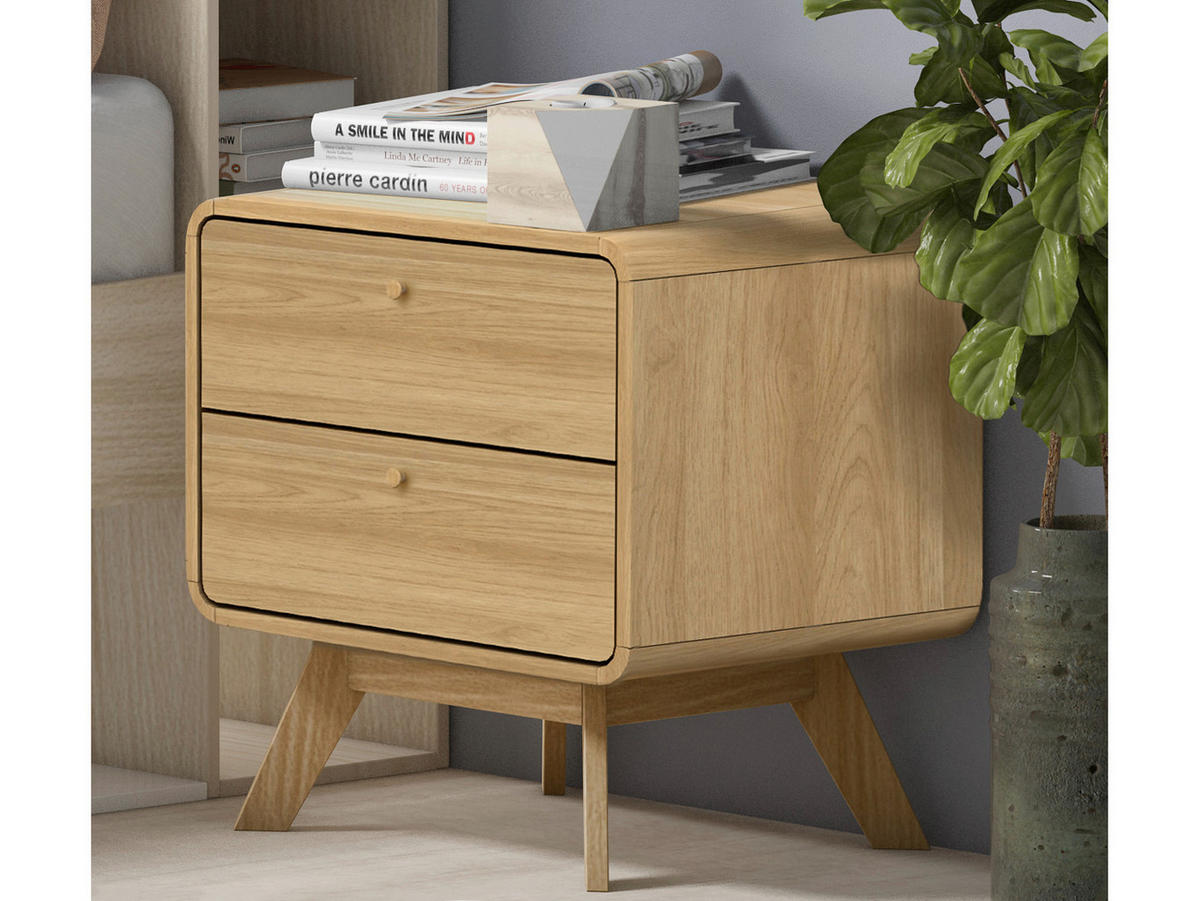 NACHTTISCH 51/53/39 cm  - Eichefarben, Design, Holzwerkstoff (51/53/39cm) - MID.YOU