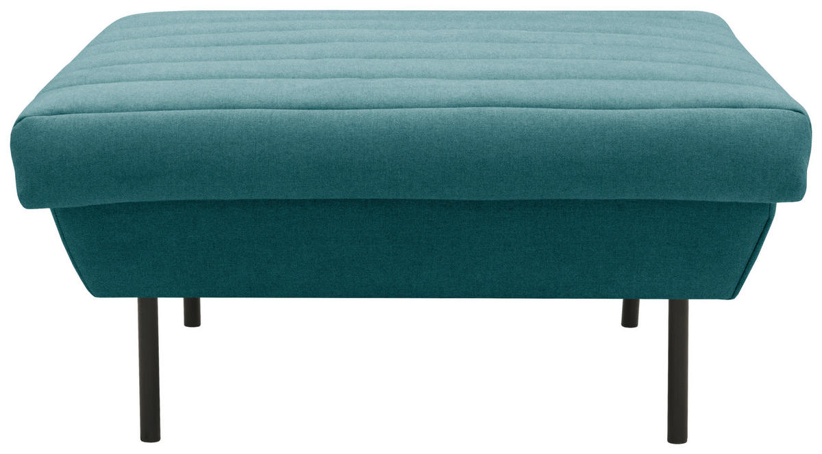 HOCKER Petrol  - Petrol/Schwarz, Design, Textil/Metall (90/45/105cm) - LOOKS by W.Joop