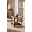 BEISTELLTISCH in Metall, Holzwerkstoff 40/40/50 cm  - Eichefarben/Schwarz, Basics, Holzwerkstoff/Metall (40/40/50cm) - Xora