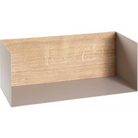 WANDBOARD Metall, Holzwerkstoff Eichefarben, Kaschmir  - Kaschmir/Eichefarben, MODERN, Holzwerkstoff/Metall (45/18/18cm)