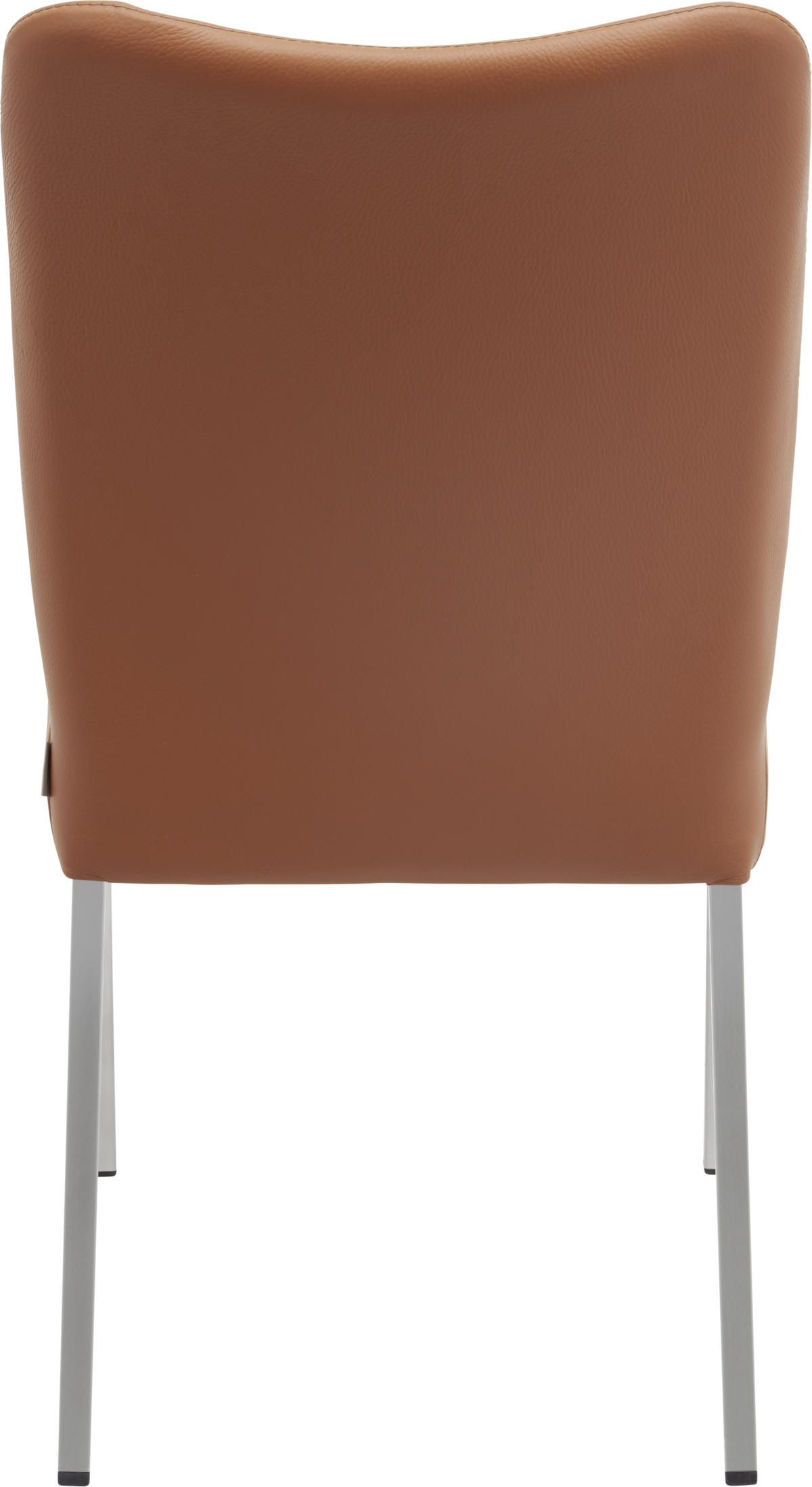 STUHL  in Edelstahl Filz Echtleder pigmentiert Leder, Textil, Metall  - Edelstahlfarben/Dunkelgrau, Design, Leder/Textil (46/89/63cm) - Bert Plantagie