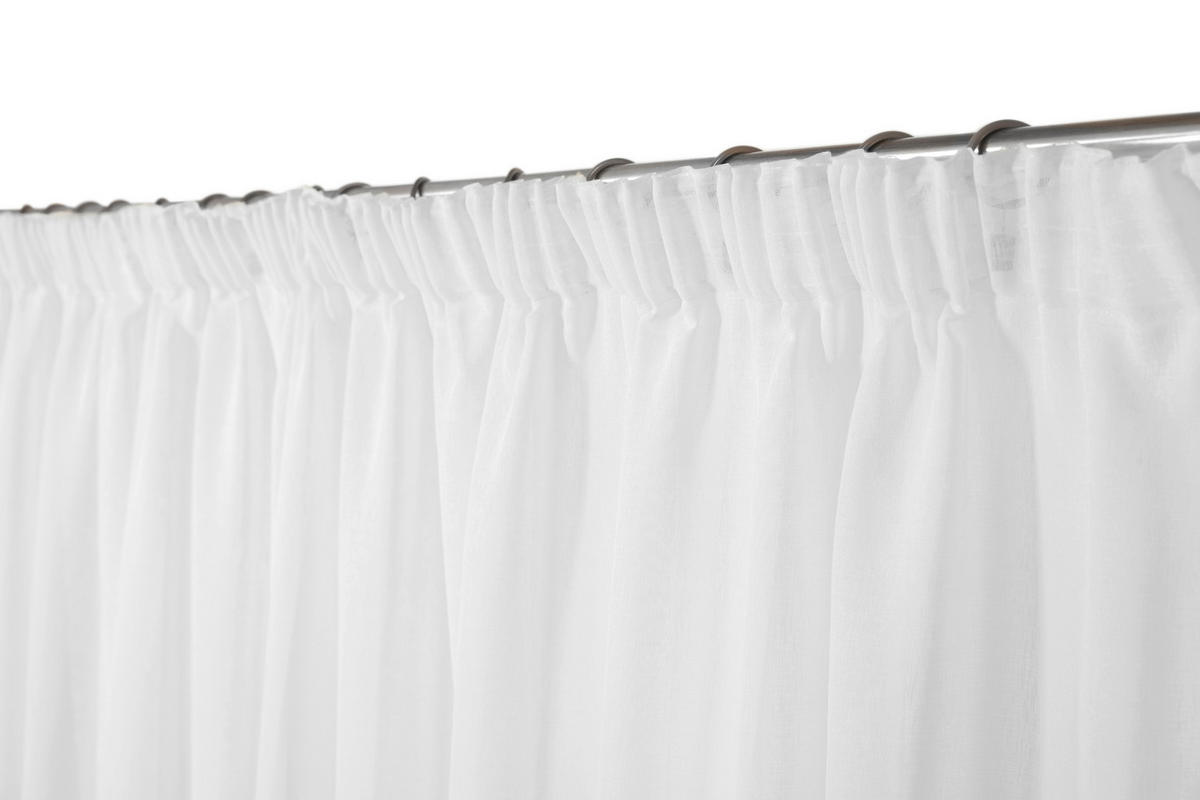 FERTIGVORHANG transparent  - Weiß, Basics, Textil (280/300cm)