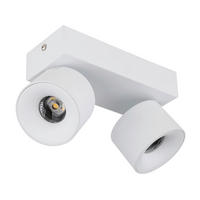 LED-STRAHLER 20.5/7.2/12 cm   - Transparent/Weiß, Basics, Kunststoff/Metall (20.5/7.2/12cm) - Globo