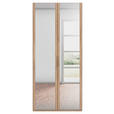 DREHTÜRENSCHRANK 101/223/60 cm 2-türig Sonoma Eiche  - Silberfarben/Sonoma Eiche, Design, Glas/Holzwerkstoff (101/223/60cm) - Novel