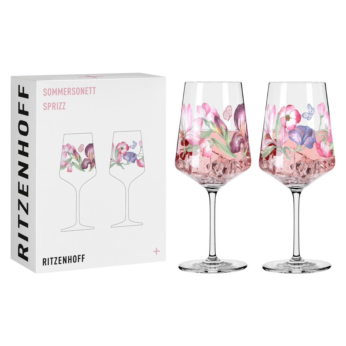 SPRITZERGLAS 550 ml 2-teilig  - Lila/Rosa, LIFESTYLE, Glas (9,5/22,5/9,5cm) - Ritzenhoff