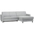 ECKSOFA  in Webstoff Hellgrau  257/165 cm  - Hellgrau/Schwarz, Design, Kunststoff/Textil (257/165cm) - Xora
