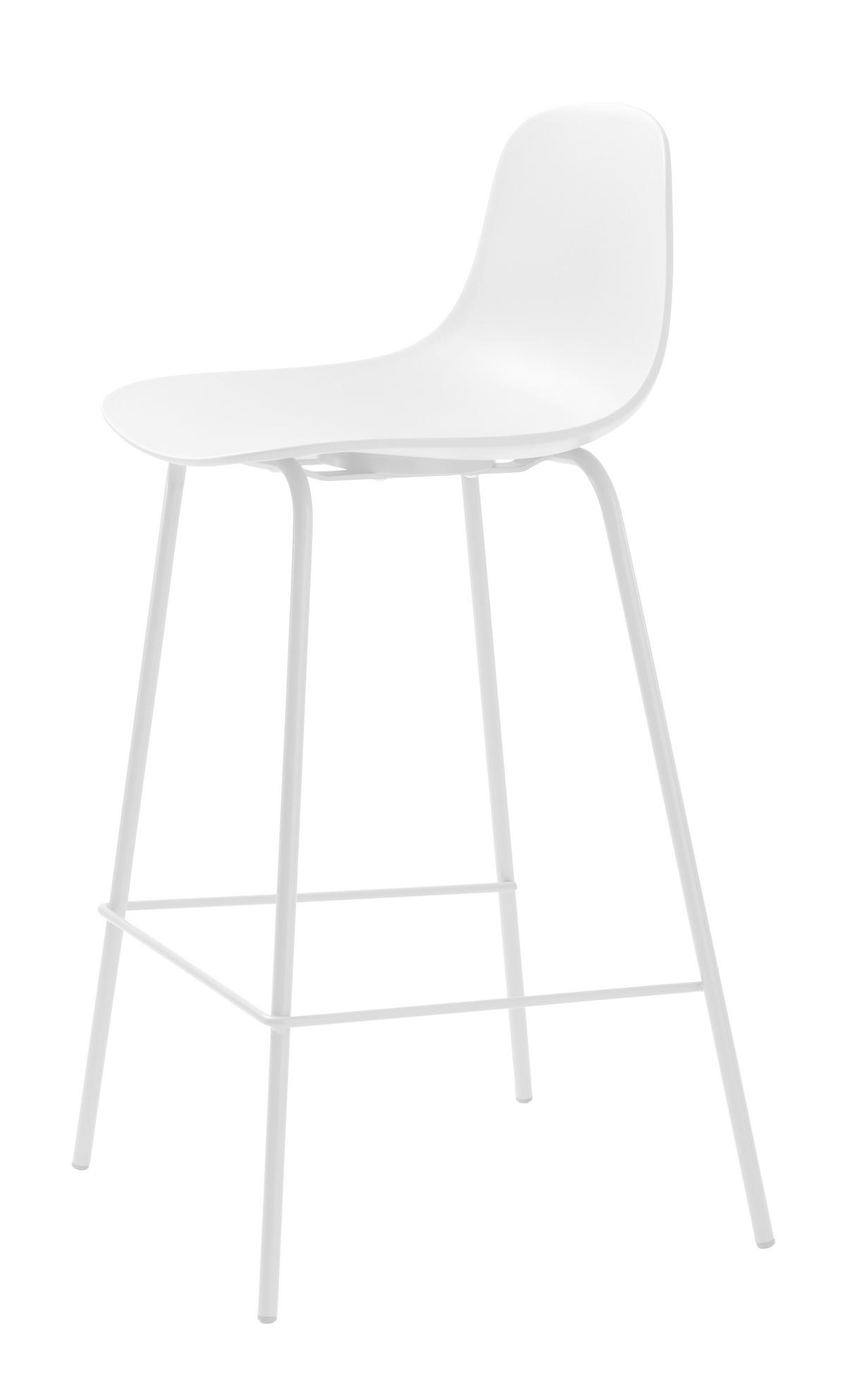 BARHOCKER Weiß abwischbar, Typenauswahl  - Weiß, Design, Kunststoff/Metall (41/93/48cm) - Boxxx