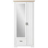 GARDEROBENSCHRANK  in 93/204/41 cm  - Eichefarben/Grau, ROMANTIK / LANDHAUS, Glas/Holzwerkstoff (93/204/41cm) - Landscape