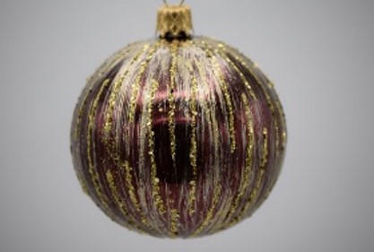 CHRISTBAUMKUGEL 7 cm  - Dunkelrot, Basics, Glas/Metall (7cm) - X-Mas