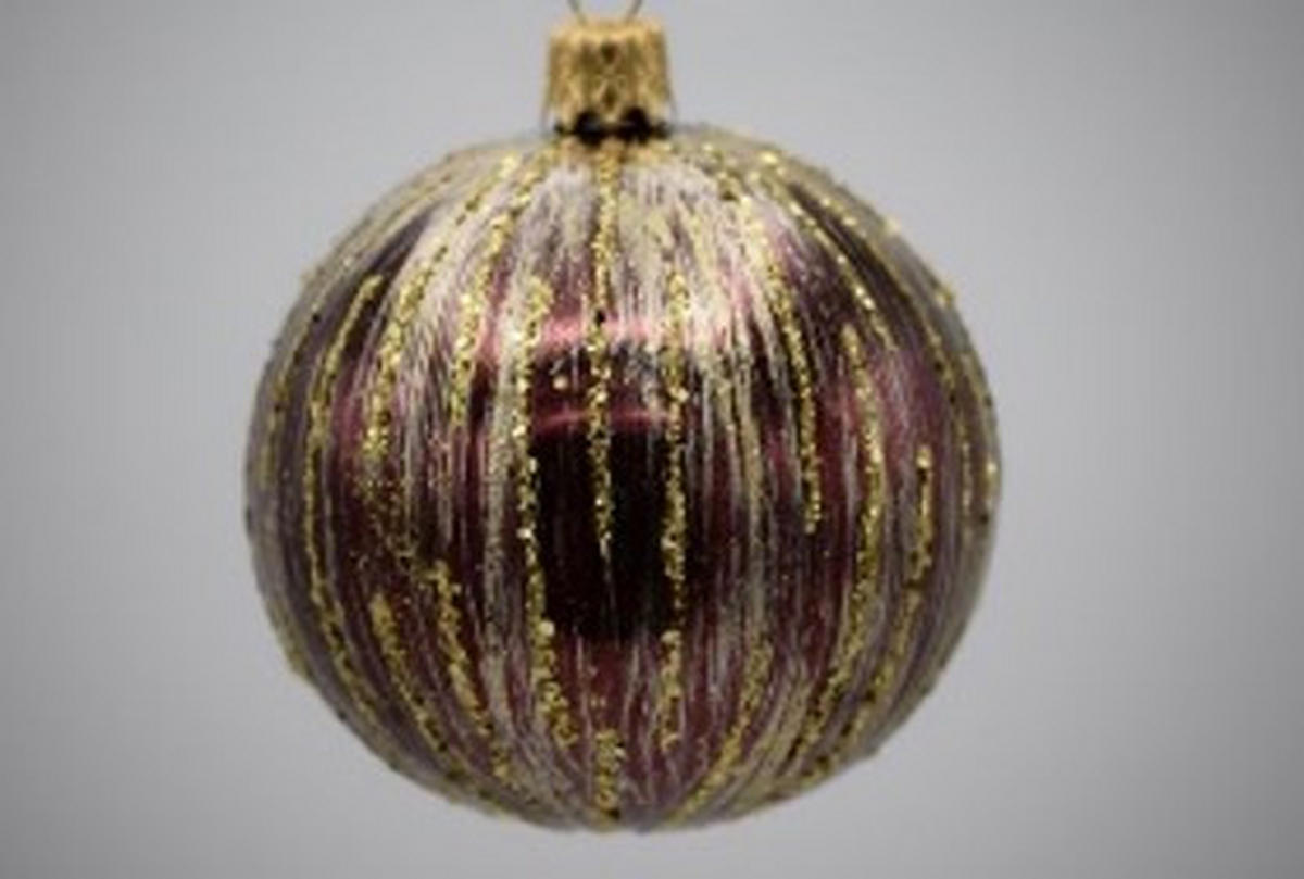 CHRISTBAUMKUGEL 7 cm  - Dunkelrot, Basics, Glas/Metall (7cm) - X-Mas