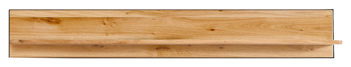 NÁSTĚNNÁ POLICE, divoký dub, barvy dubu, 155/23/23 cm - barvy dubu, Konvenční, kov/dřevo (155/23/23cm) - Linea Natura
