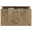 SIDEBOARD 139/90/34 cm  in Eiche Artisan  - Eiche Artisan, KONVENTIONELL, Holzwerkstoff/Kunststoff (139/90/34cm) - Carryhome