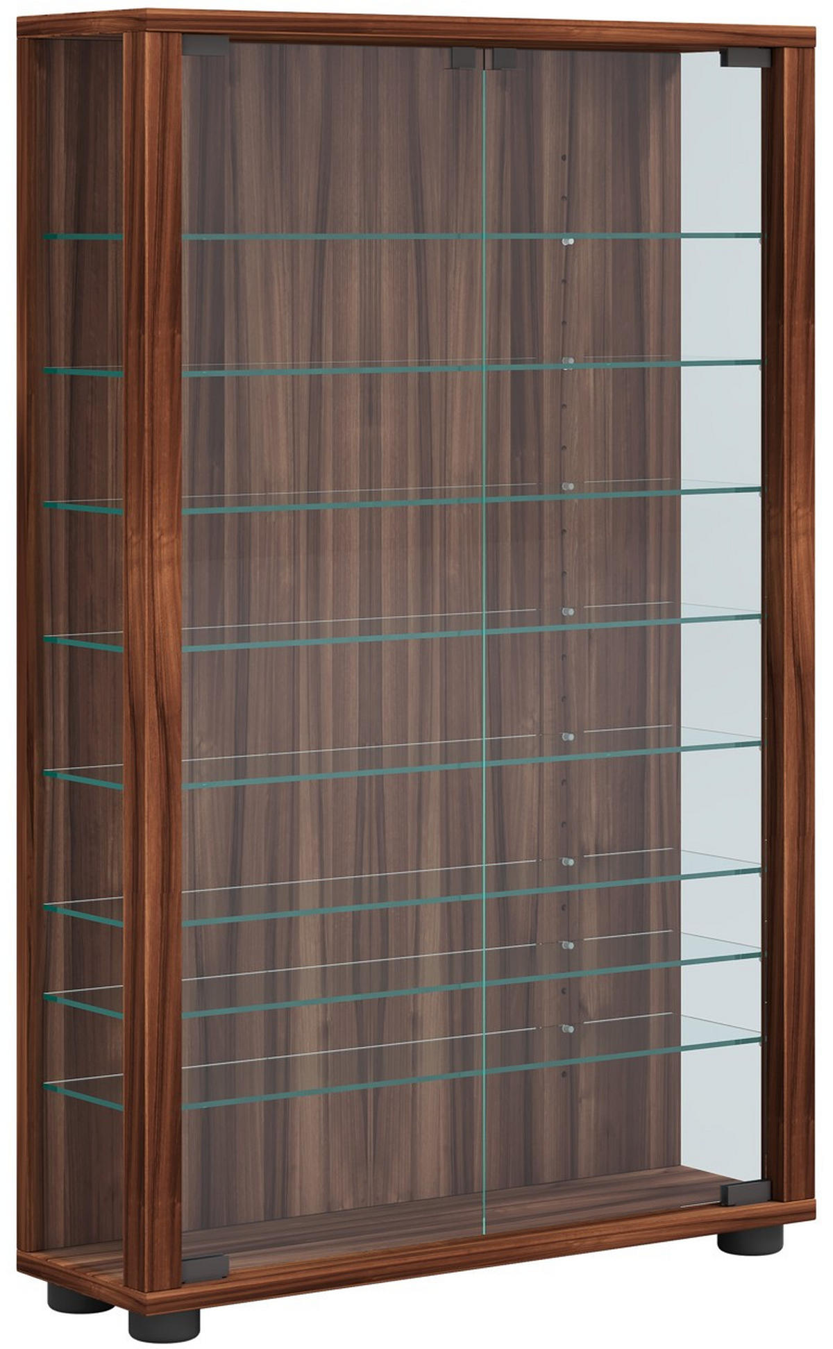 VITRINE Nussbaumfarben  - Nussbaumfarben, Modern, Glas/Holzwerkstoff (59/91,3/18cm) - MID.YOU