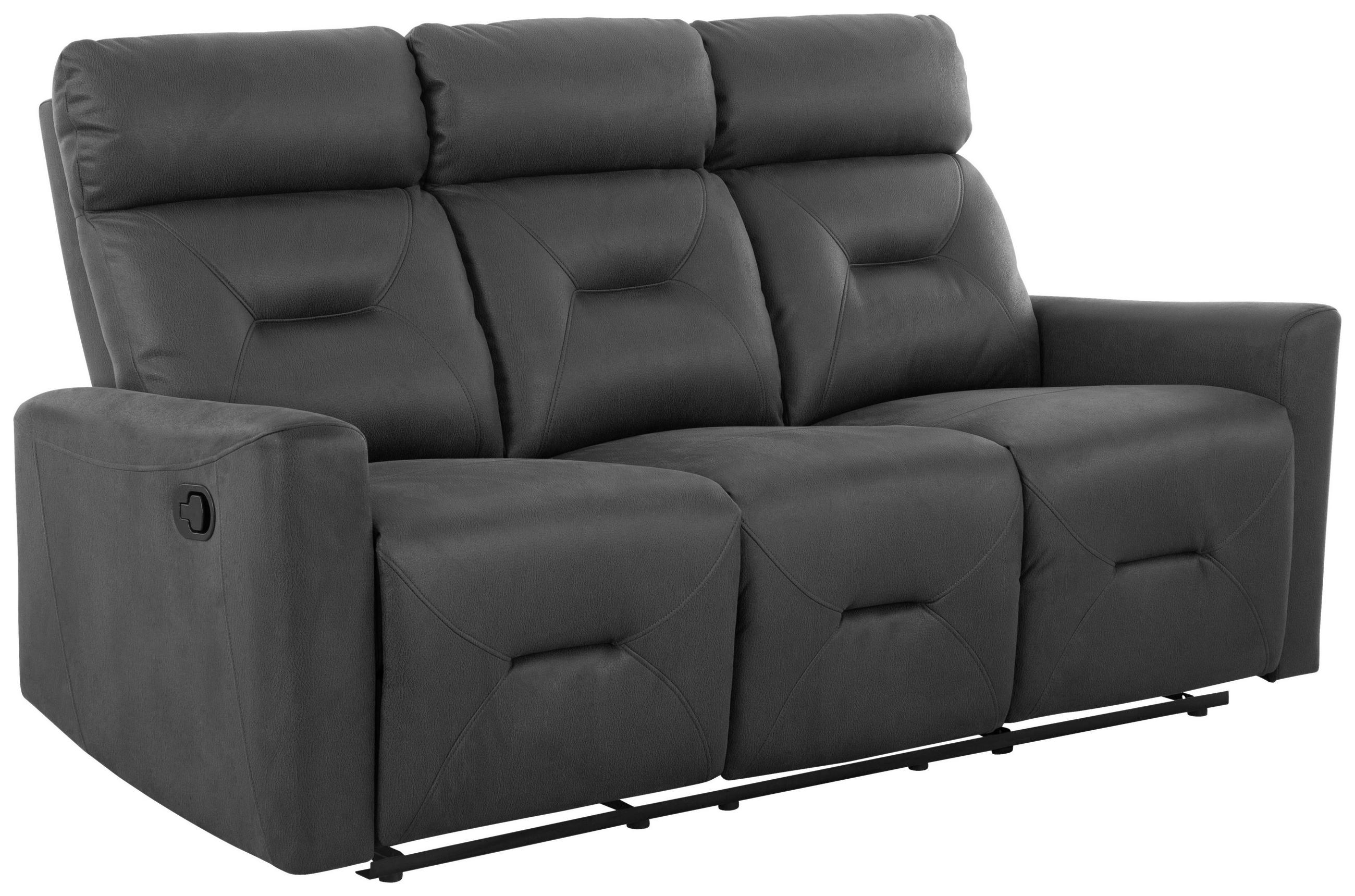 3-Sitzer-Sofa Aureli Schwarz B: 186,5 cm