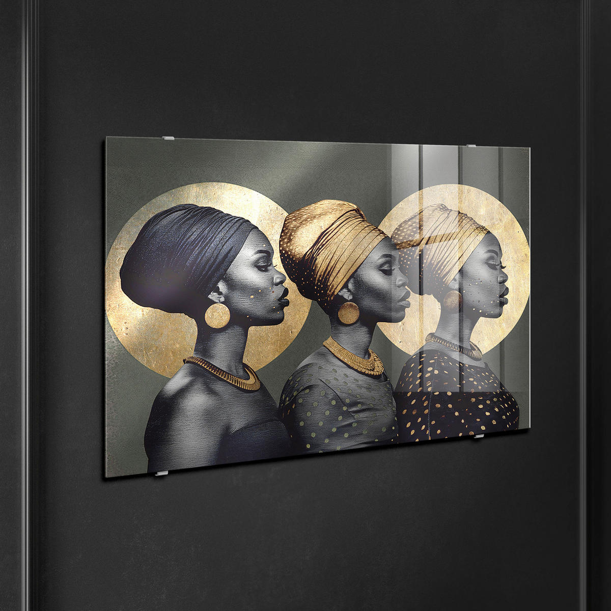 GLASBILD Frauen 70/100 cm  - Multicolor, Basics, Glas/Papier (70/100cm)