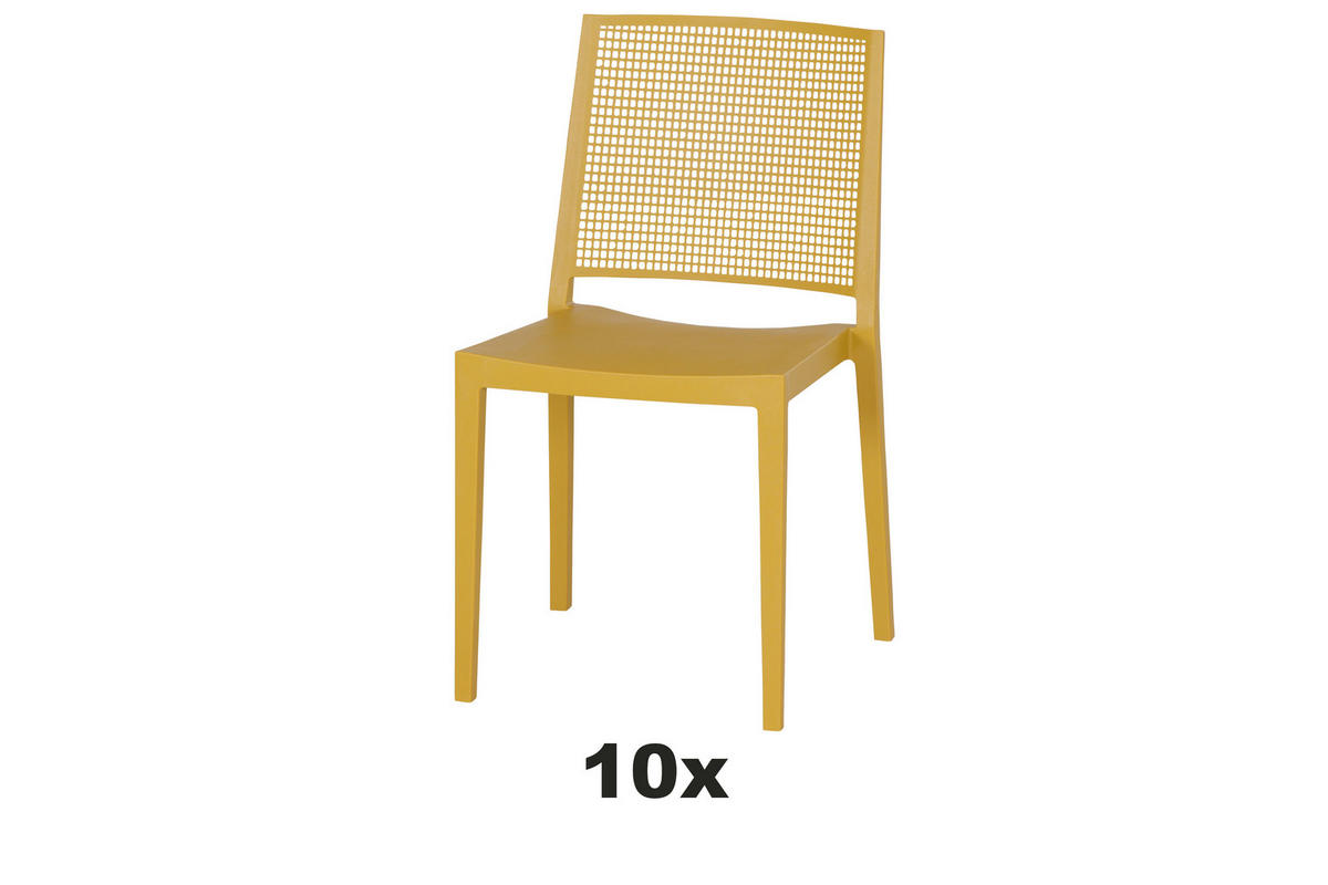 GARTENSESSEL-SET Kunststoff Gelb  - Gelb, Basics, Kunststoff (46/80/56cm) - Siena Garden