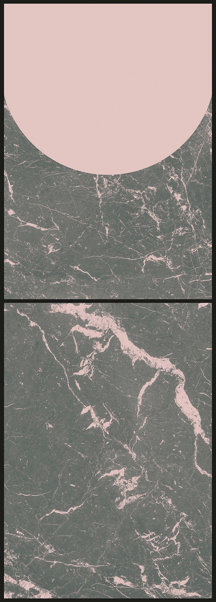 Xora Vliestapete Grau, Rosa 100x280 cm