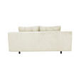 SCHLAFSOFA  mit Liegefunktion, Schlafen auf Sitzhöhe, Rücken echt Chenille Creme  - Creme/Schwarz, KONVENTIONELL, Textil/Metall (203/94/96cm) - Carryhome