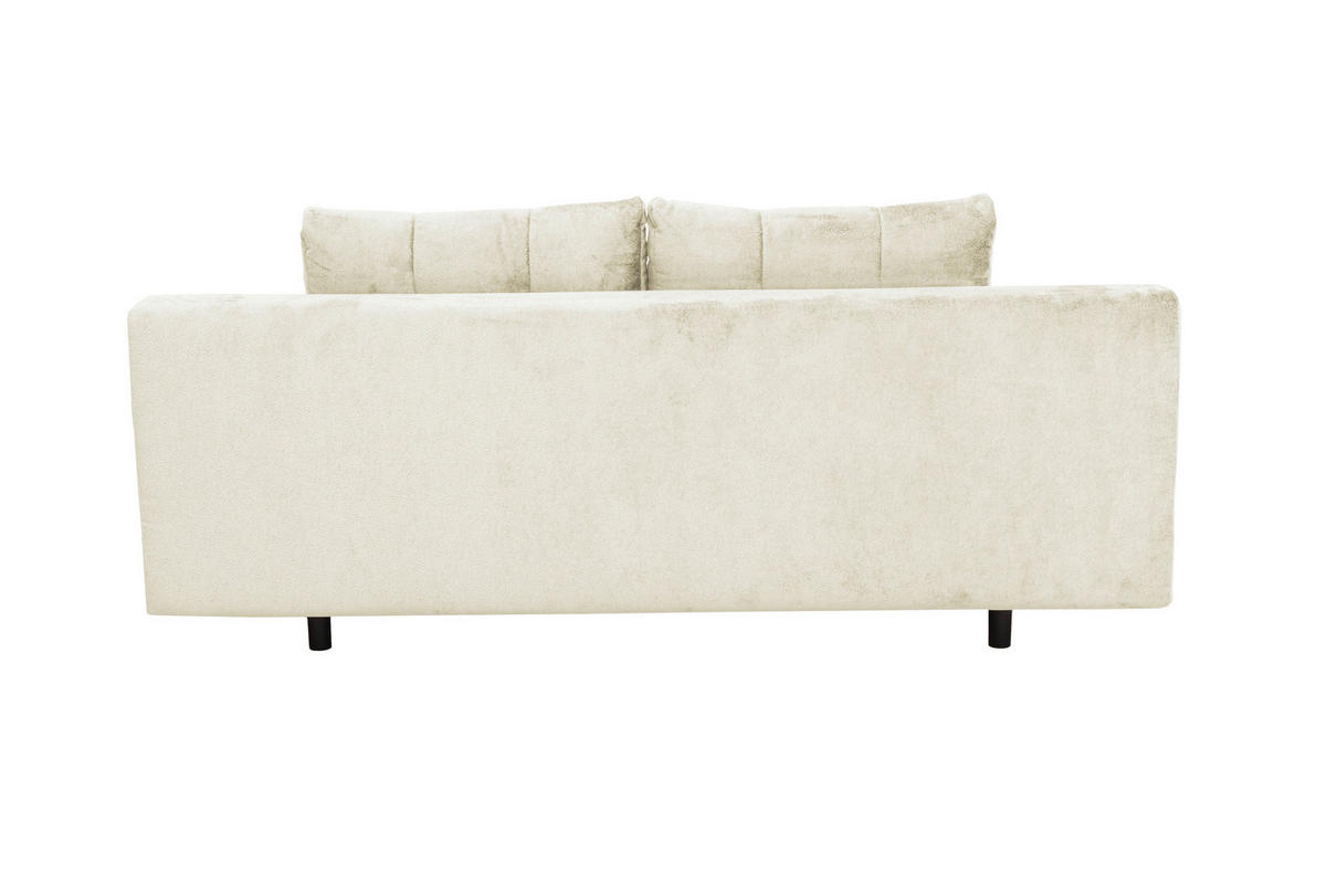 SCHLAFSOFA Chenille Creme  - Creme/Schwarz, KONVENTIONELL, Textil/Metall (203/94/96cm) - Carryhome