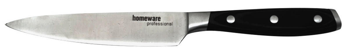 UNIVERSALMESSER 25 cm  - Edelstahlfarben/Dunkelbraun, Konventionell, Holzwerkstoff/Metall (25cm) - Homeware Profession.