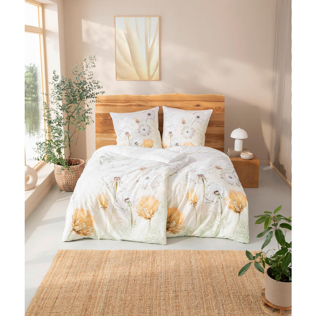 Thumbnail - Estella Bettwäsche Natürlich Estella, Natur, Textil, Floral, 155x220 cm, pflegeleicht, hautfreundlich, Schlaftextilien, ...