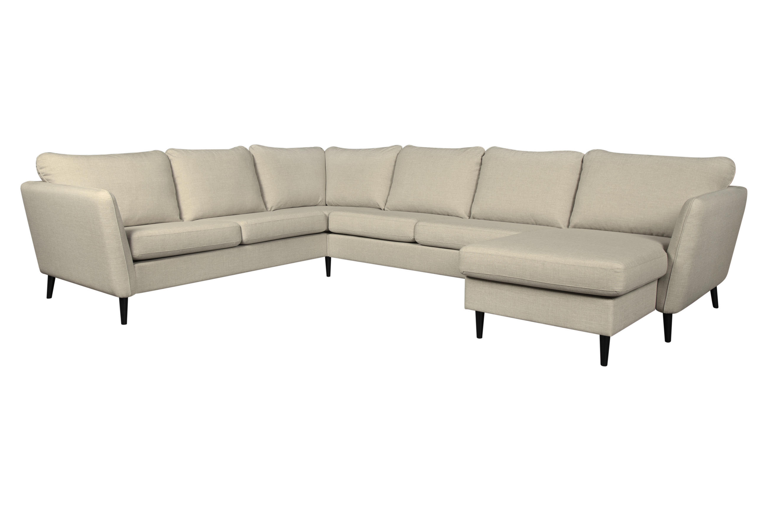 SOFFA i beige  - beige/svart, Modern, trä/textil (317/85/247cm) - Best Price