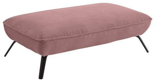 HOCKER Cord Altrosa  - Schwarz/Altrosa, Design, Textil/Metall (142/43/80cm) - Moderano