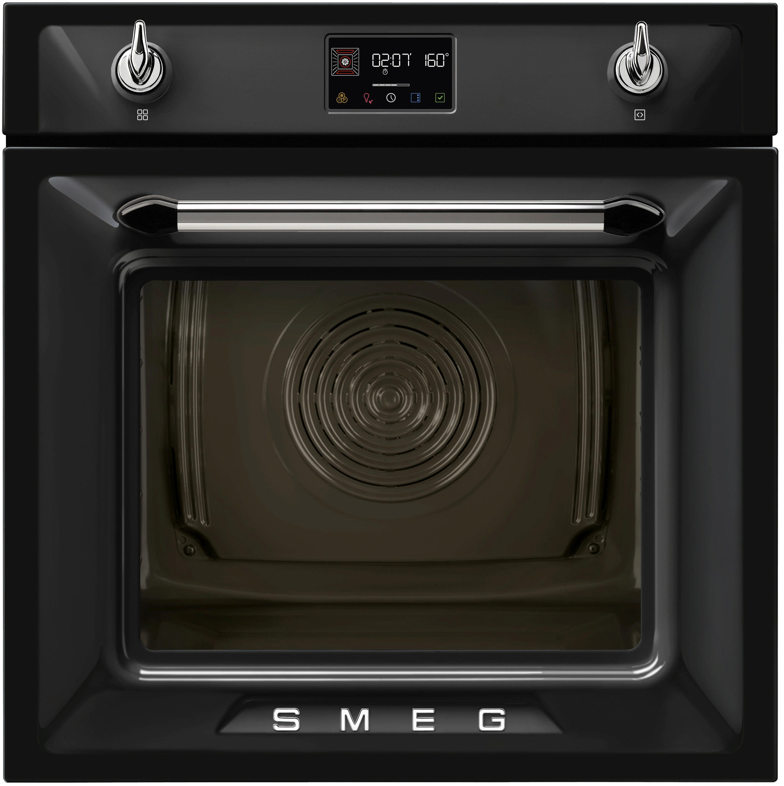 EINBAUBACKOFEN SOP6902S2PN  - Schwarz, Basics, Glas/Metall (59,7/59,2/54,8cm) - SMEG