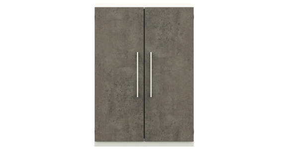 KOMMODE in 80/112,5/41,9 cm - Graphitfarben/Weiß, Design, Holzwerkstoff/Metall (80/112,5/41,9cm) - Moderano