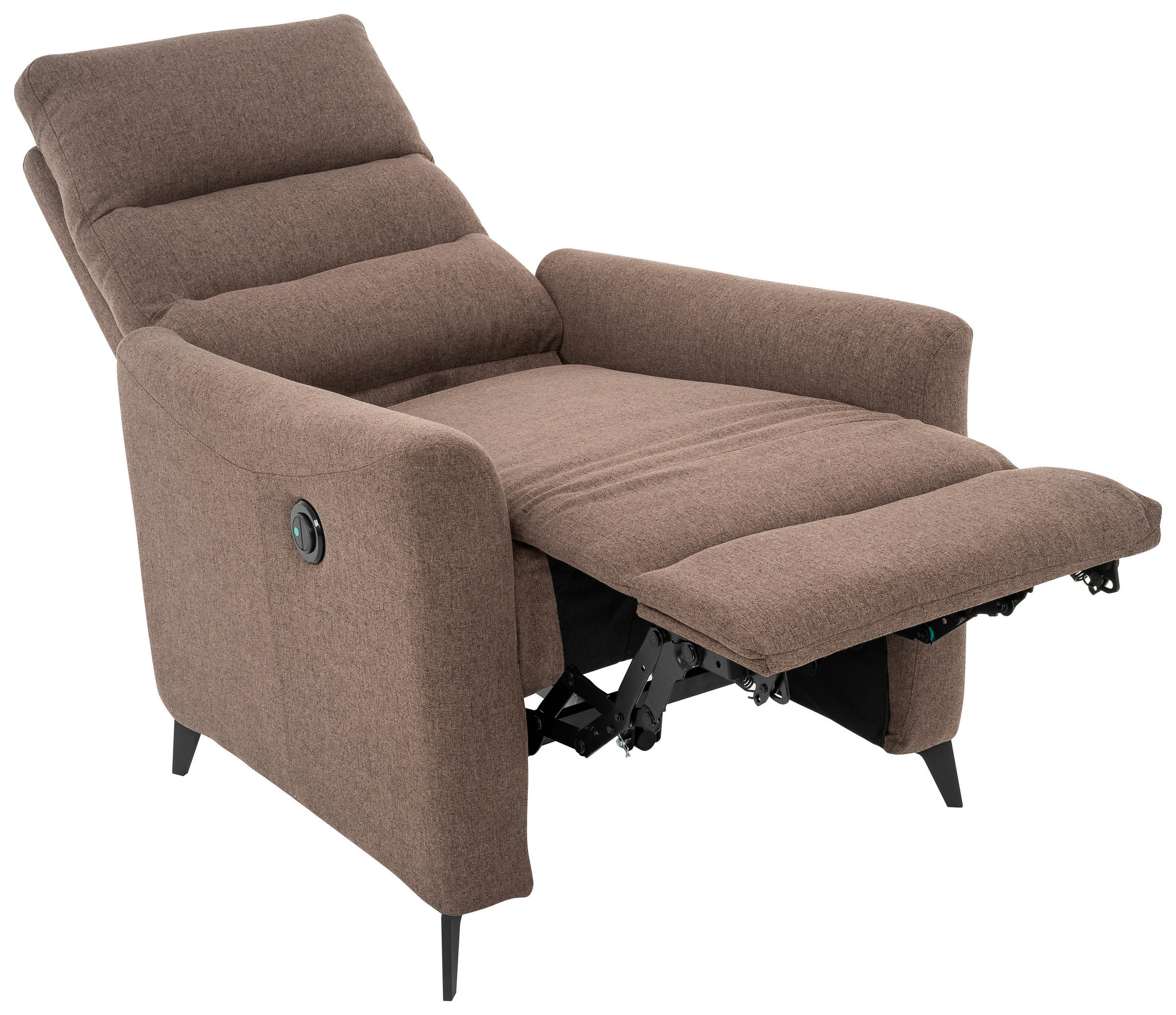 RELAXFÅTÖLJ i metall, textil brun, svart  - brun/svart, Design, metall/textil (72/100/89cm) - Livetastic