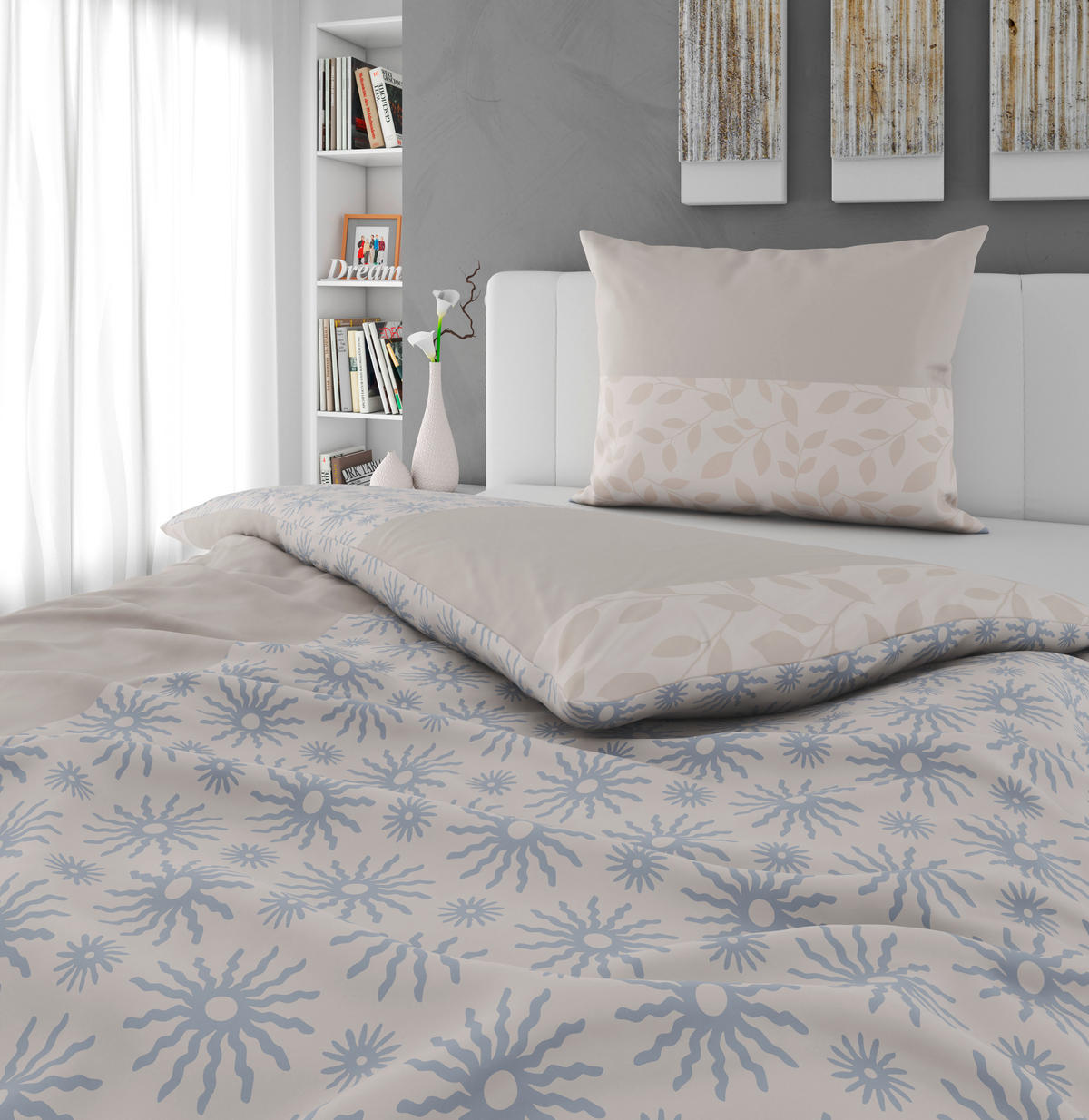 BETTWÄSCHE 2-teilig Satin 140/200 cm  - Multicolor, KONVENTIONELL, Textil (140/200cm) - Novel