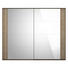 SCHWEBETÜRENSCHRANK 2-türig Eiche Eichefarben - Eichefarben, Basics, Glas/Holzwerkstoff (270/223/64cm) - Boxxx