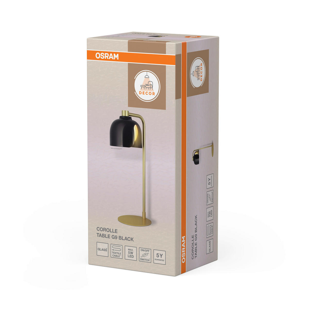 TISCHLEUCHTE 15/20/40 cm   - Schwarz, Basics, Glas/Metall (15/20/40cm) - Osram