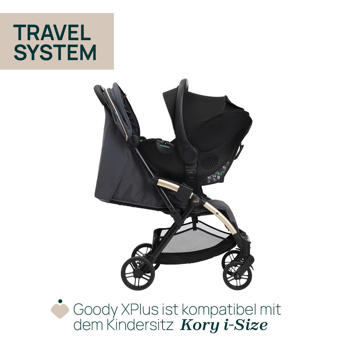 BUGGY GOODY XPLUS  - Dunkelgrau, Basics, Textil/Metall (47/86/106cm) - Chicco