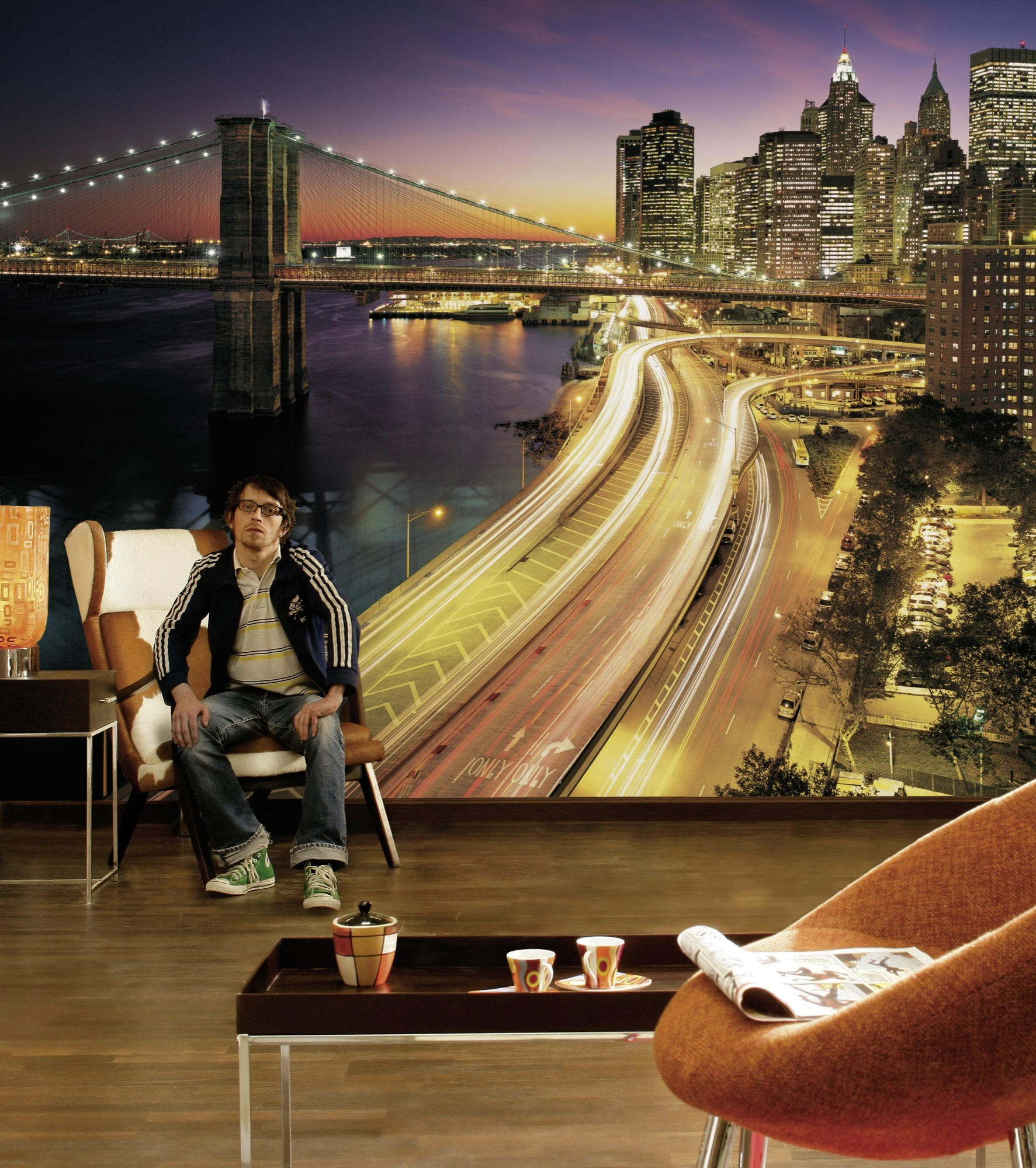 FOTOTAPETE NYC Lights  - Multicolor, LIFESTYLE, Papier (368/254cm) - Komar
