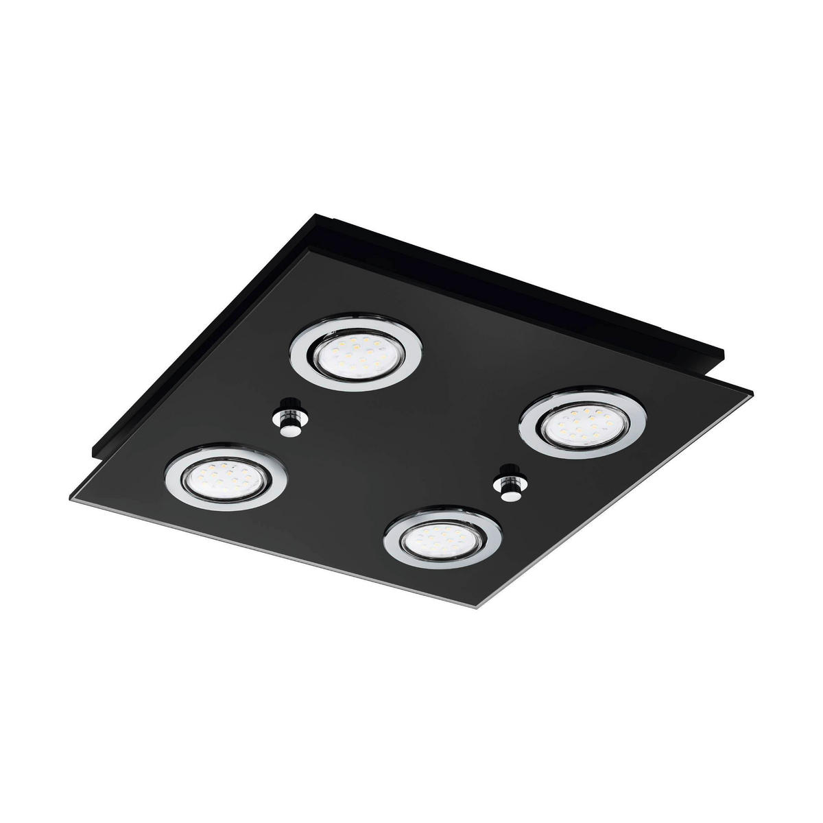 TAKLAMPA 2,8 W 29/29/7 cm  - svart, Basics, metall/glas (29/29/7cm) - Eglo
