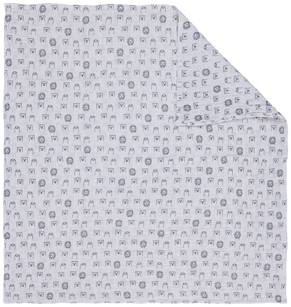 PUHA TAKARÓ 95/95 cm  - fekete/fehér, Basics, textil (95/95cm) - My Baby Lou
