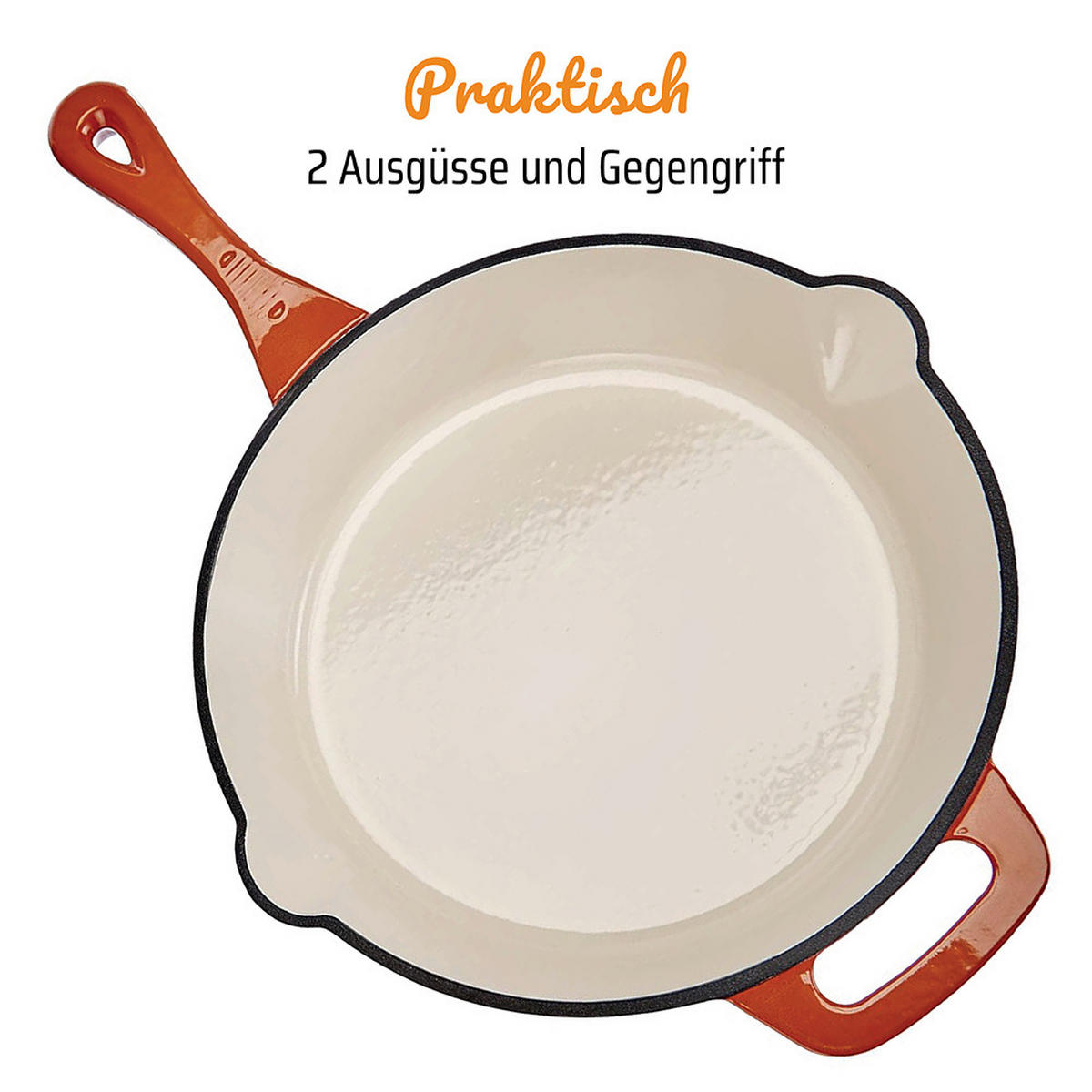 BRATPFANNE  - Orange, Basics, Metall (26/5,5cm) - GSW