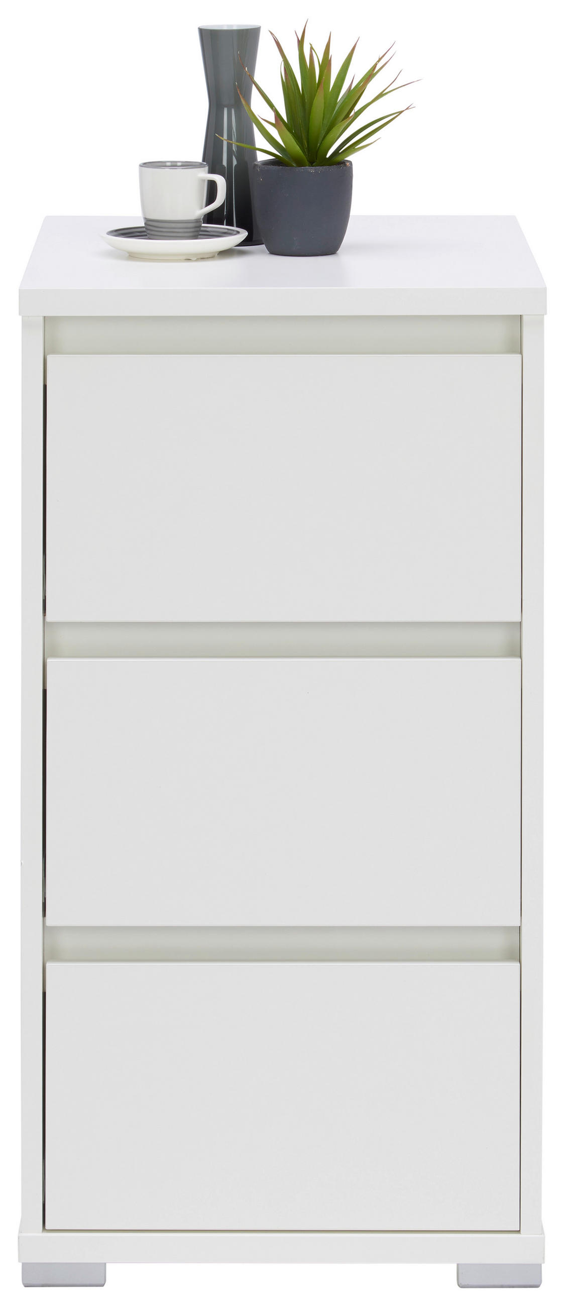 NOĆNI ORMARIĆ bijela   - bijela/boje aluminija, Design, drvni materijal/plastika (40/79/48cm) - Carryhome