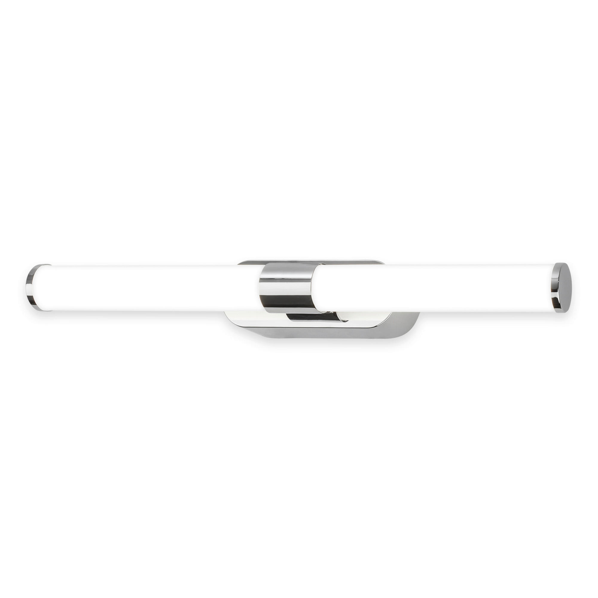 LED FALILÁMPA - krómszínű, Design, műanyag (40/6,5/4,5cm)