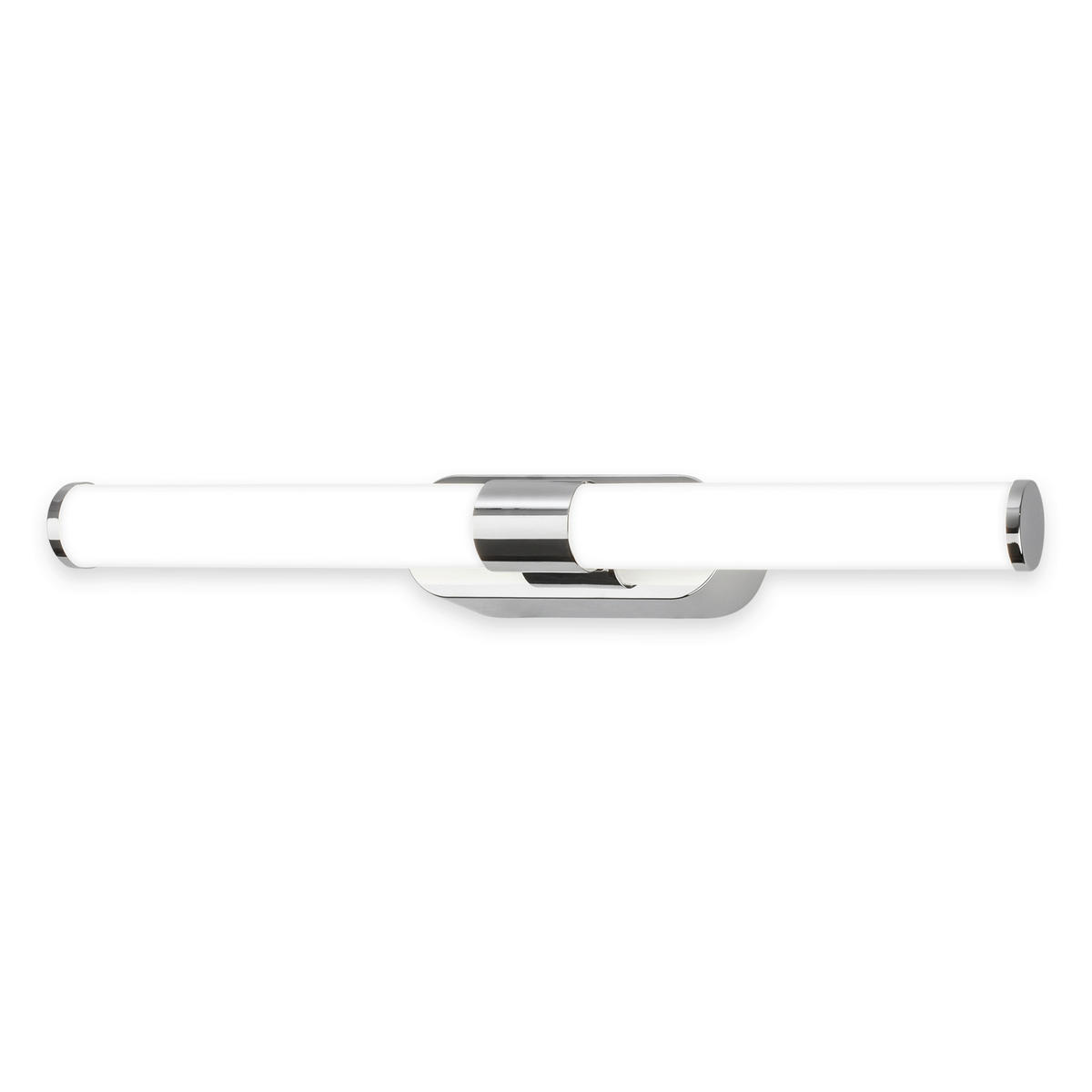 LED FALILÁMPA - krómszínű, Design, műanyag (40/6,5/4,5cm)