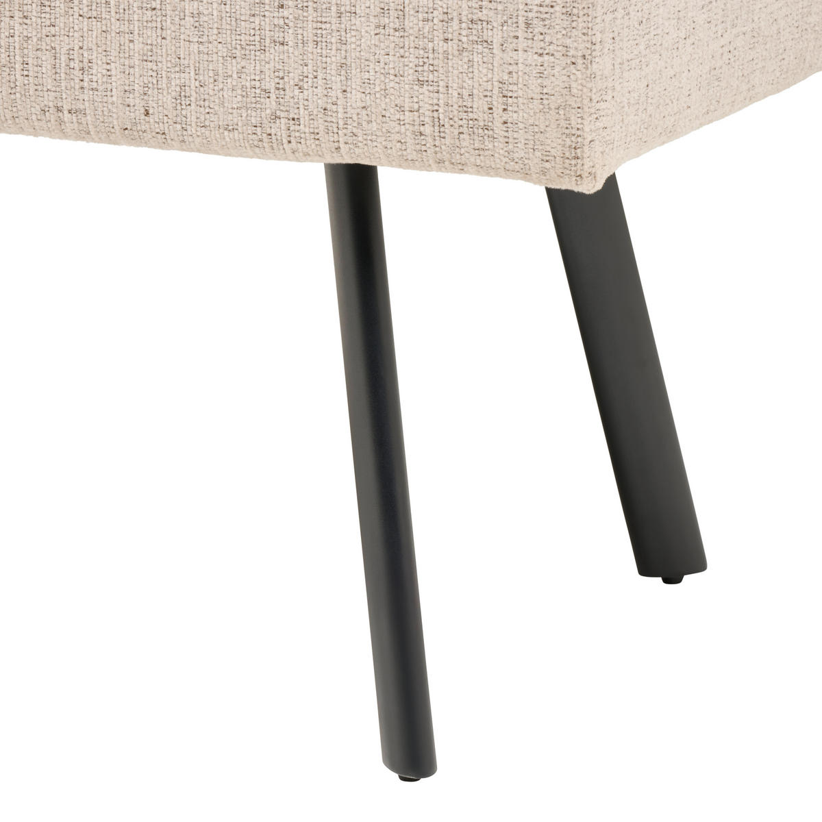 ECKBANK 190/150 cm Webstoff Beige   - Beige/Schwarz, KONVENTIONELL, Textil/Metall (190/150cm) - MID.YOU