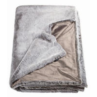FELLDECKE FUR 130/170 cm  - Schlammfarben/Grau, Design, Textil (130/170cm) - Joop!