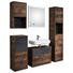 WASCHBECKENUNTERSCHRANK Eichefarben, Grau - Eichefarben/Grau, MODERN, Holzwerkstoff/Metall (70/55/33cm) - Xora