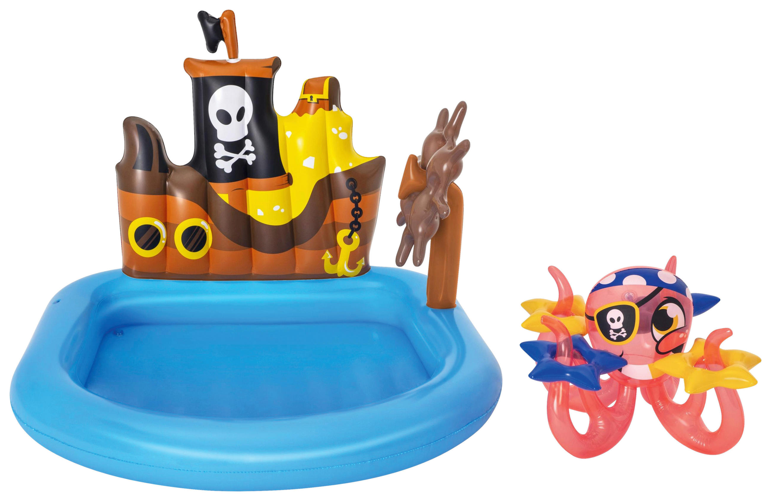 SPIELPOOL SHIPS AHOY 52211 140/130/104 cm  - Blau/Multicolor, KONVENTIONELL, Kunststoff (140/130/104cm) - Bestway