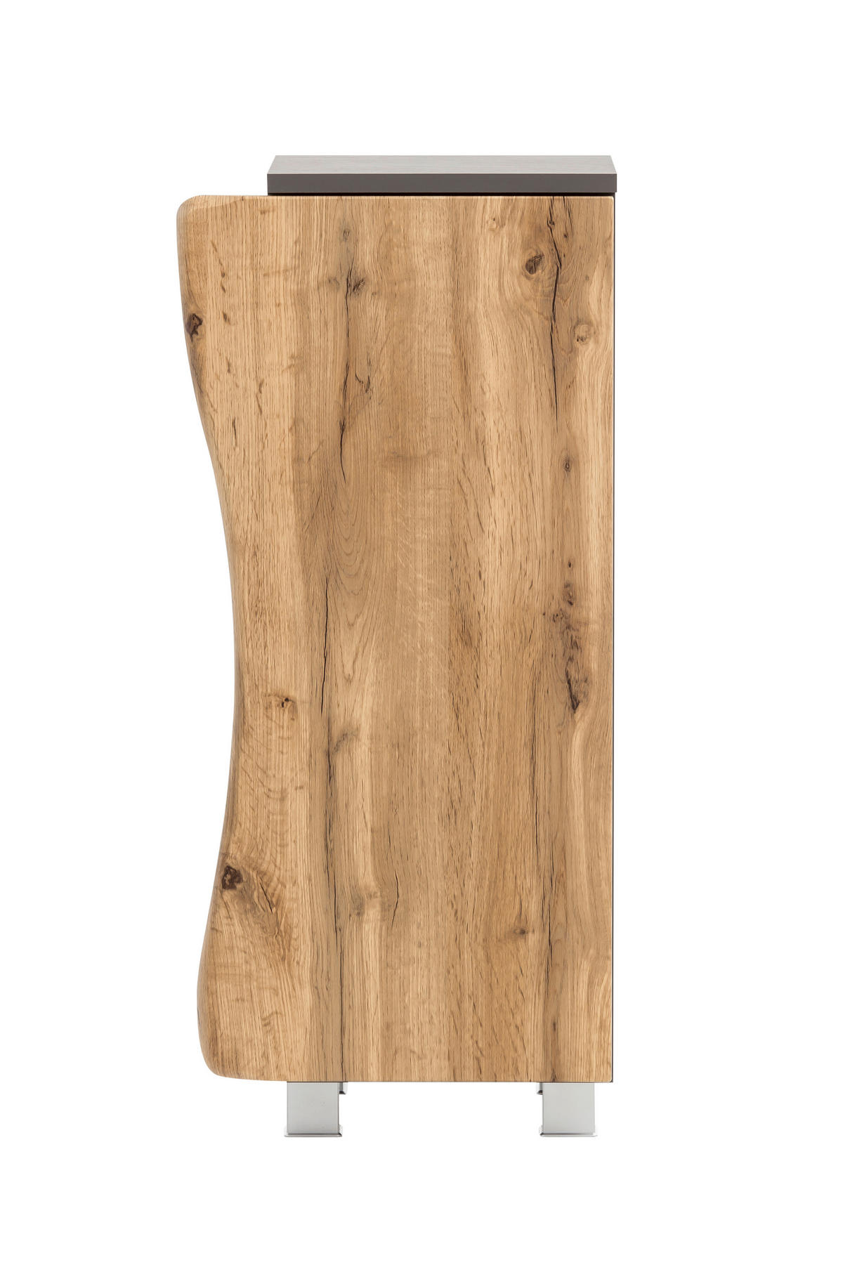 UNTERSCHRANK 30/79/35 cm   - Eiche Wotan/Silberfarben, Natur, Holzwerkstoff/Kunststoff (30/79/35cm) - Xora