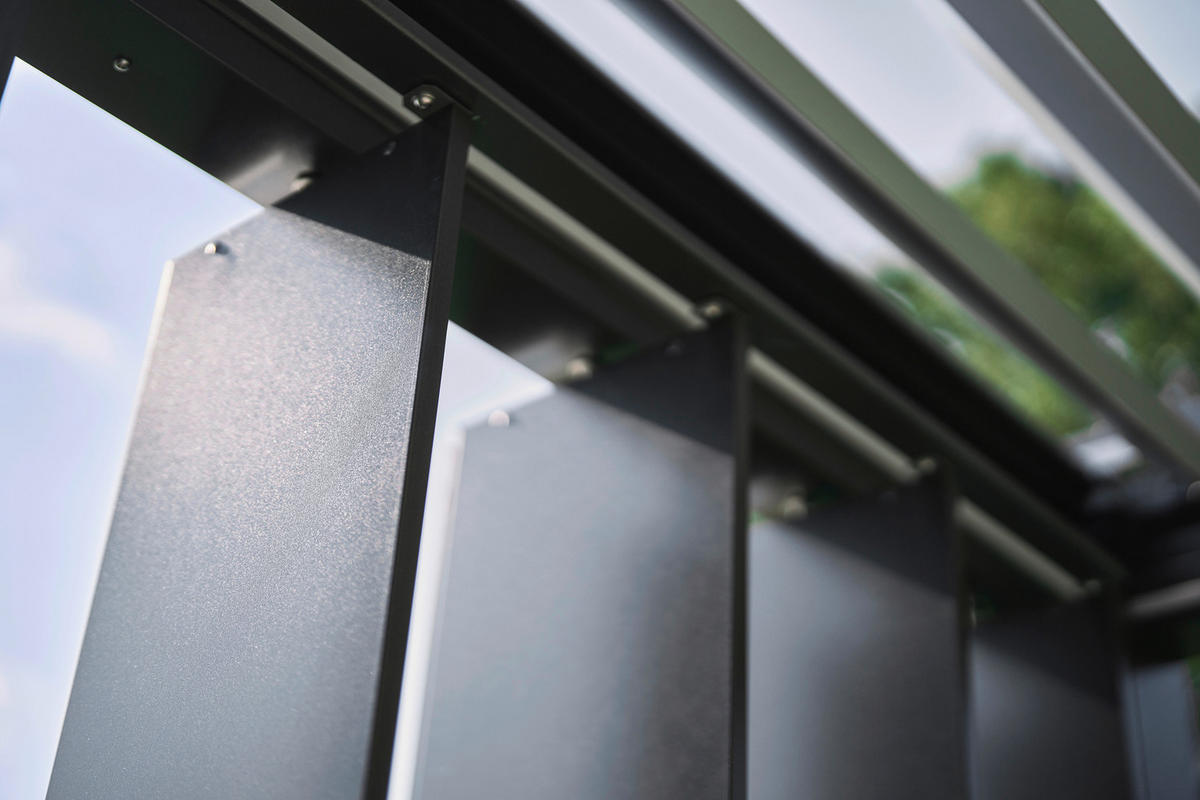 PAVILLON-SEITENTEIL - Dunkelgrau, Design, Metall (235/10/364cm) - Biohort