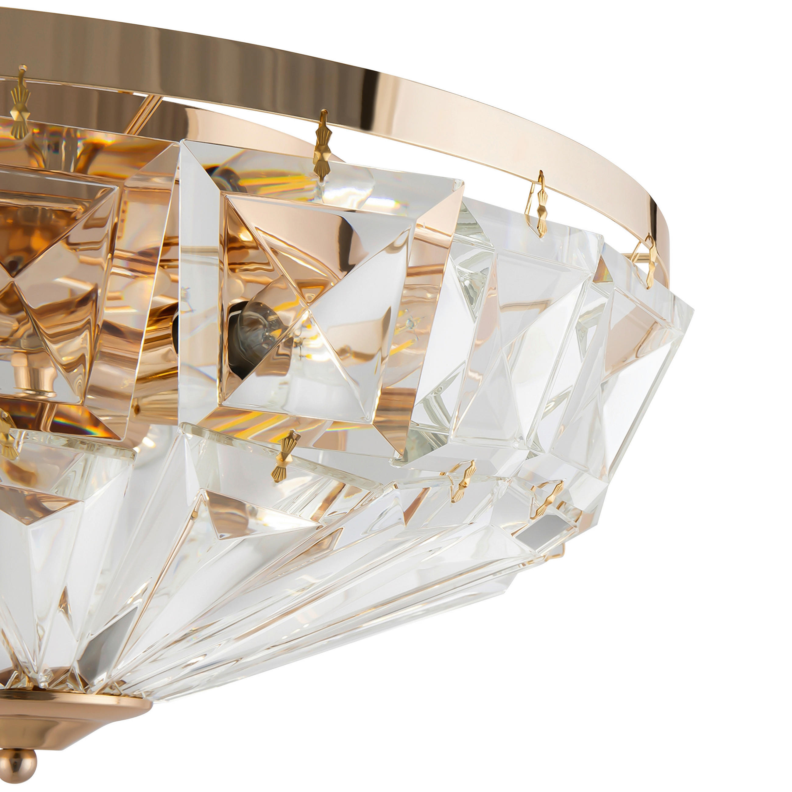 DECKENLEUCHTE     - Goldfarben, Basics, Glas/Metall (48,6/22,8/48,6cm) - MAYTONI