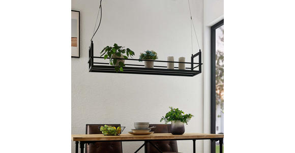 LED-HÄNGELEUCHTE Bury 118/22/150 cm  - Schwarz, Design, Metall (118/22/150cm) - Novel
