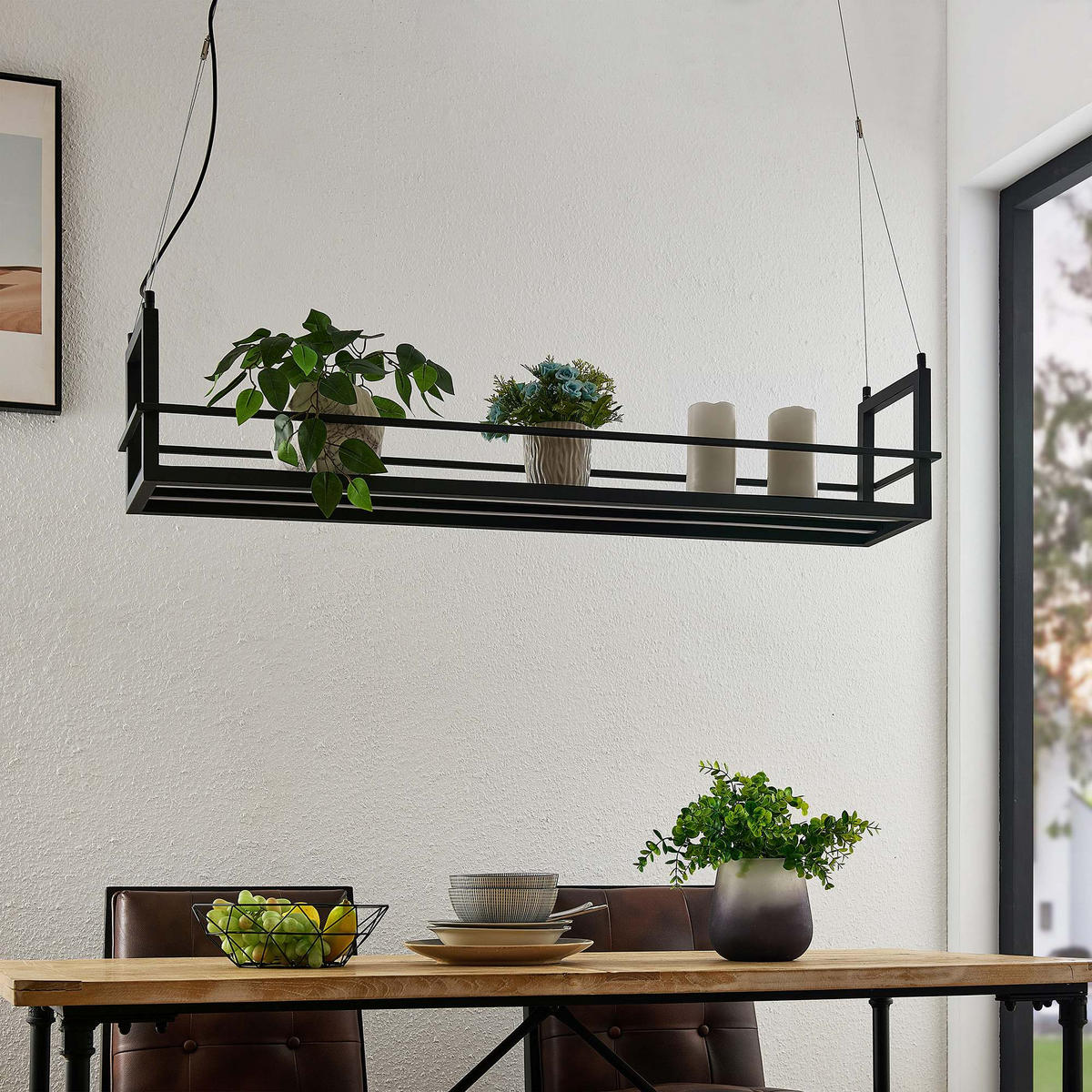 LED-HÄNGLAMPA 118/22/150 cm  - svart, Design, metall (118/22/150cm) - Novel